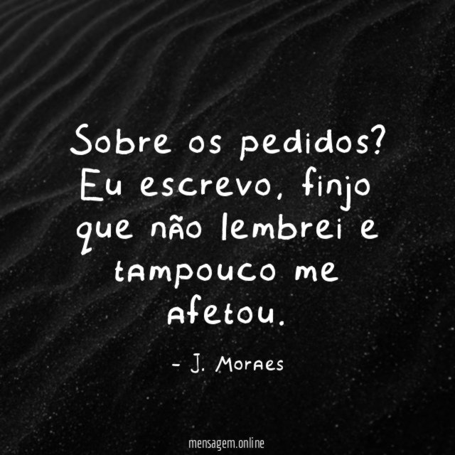 Sobre os pedidos