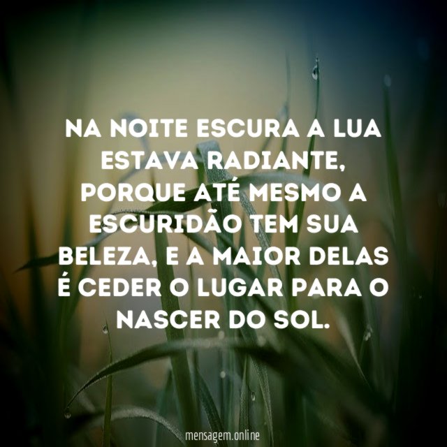 Na noite escura a lua estava radiante
