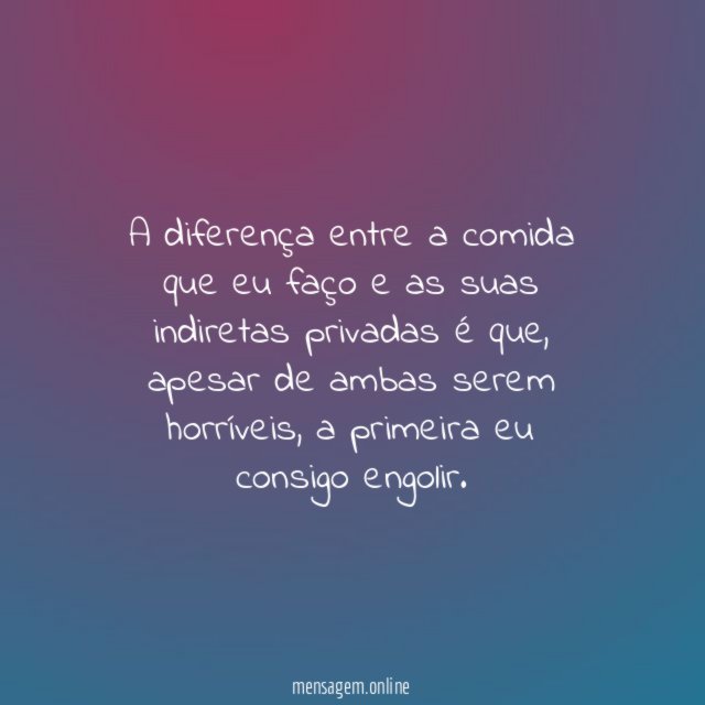 A diferença entre a comida que eu faço