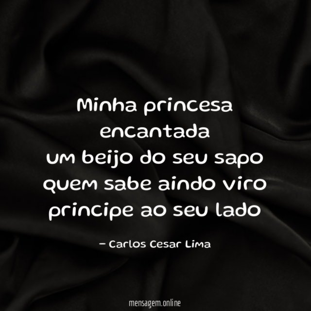 Minha princesa encantada
um beijo do seu sapo
