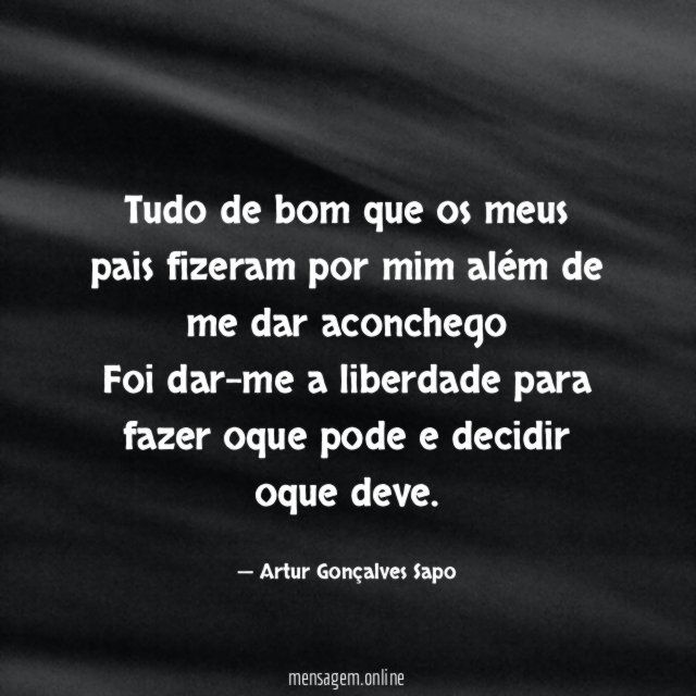 Tudo de bom que os meus pais fizeram