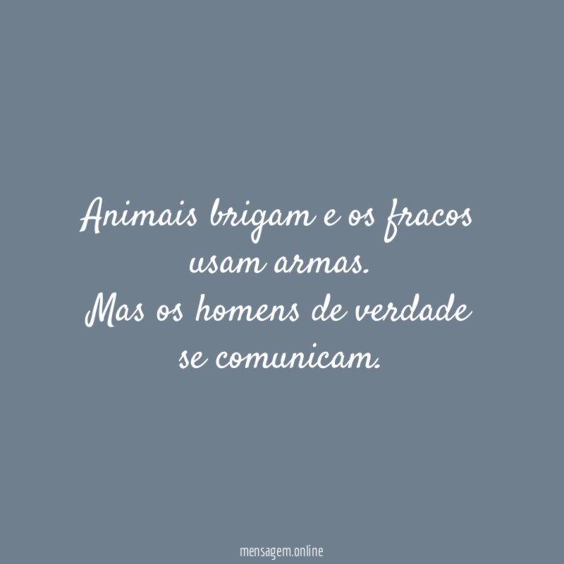 Animais brigam e os fracos usam armas