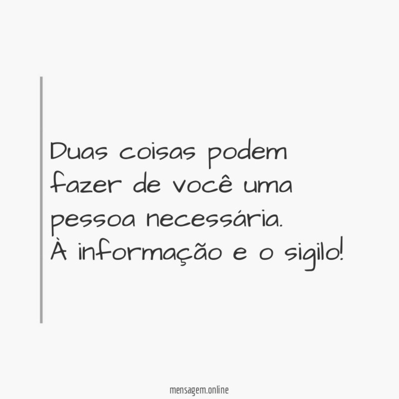 Duas coisas podem fazer de você uma pessoa necessária
