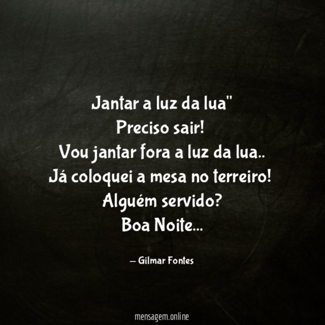 "Jantar a luz da lua"