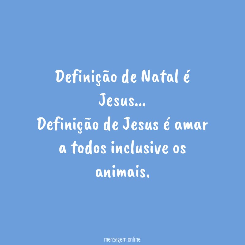 Definição de Natal é Jesus