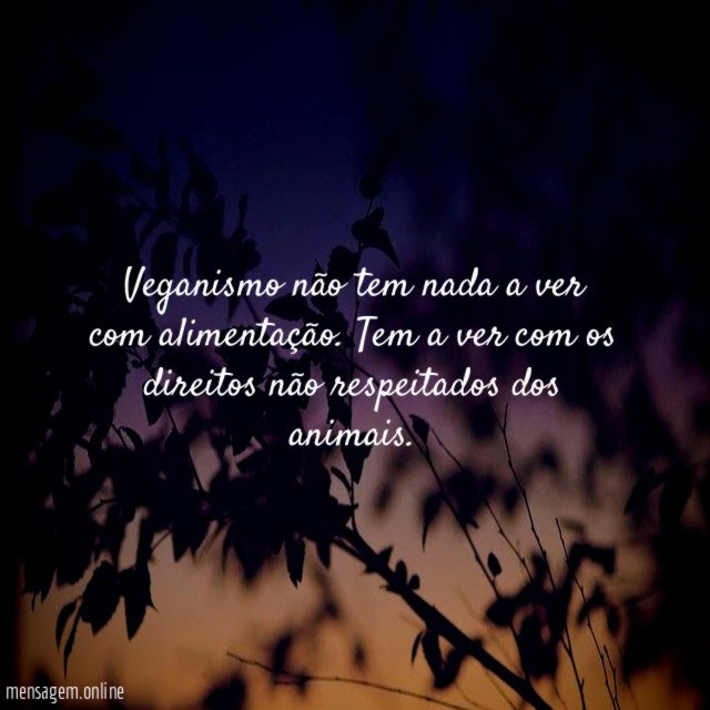 Veganismo não tem nada a ver com alimentação