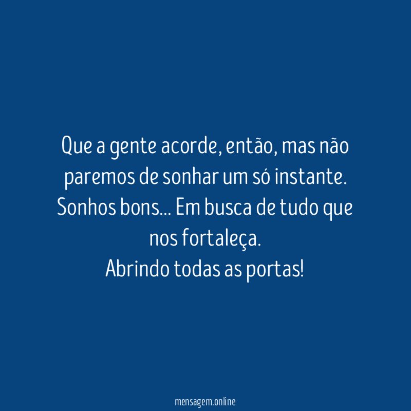 Que a gente acorde