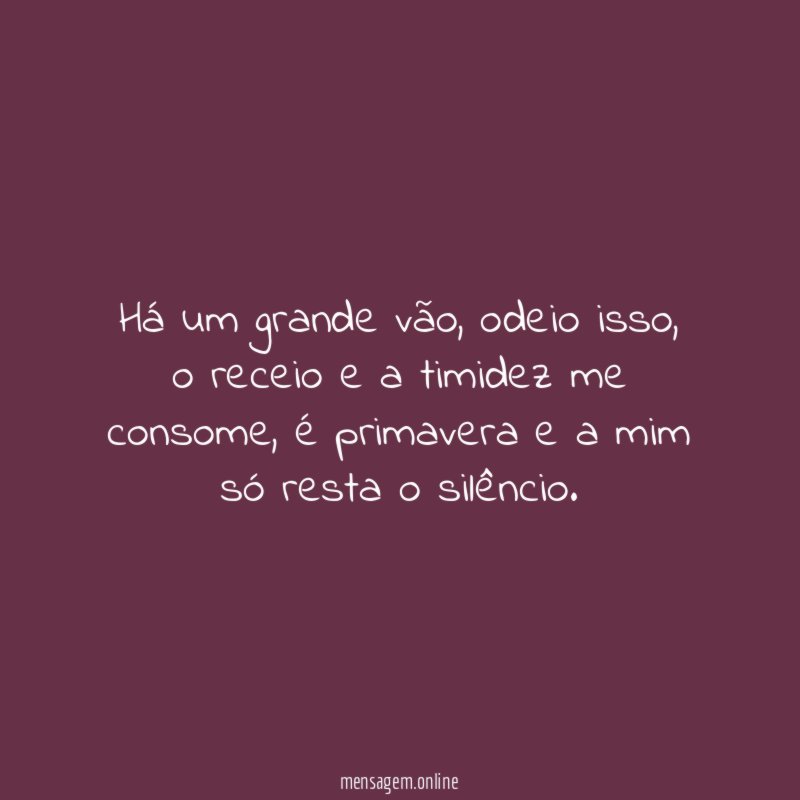 Há um grande vão