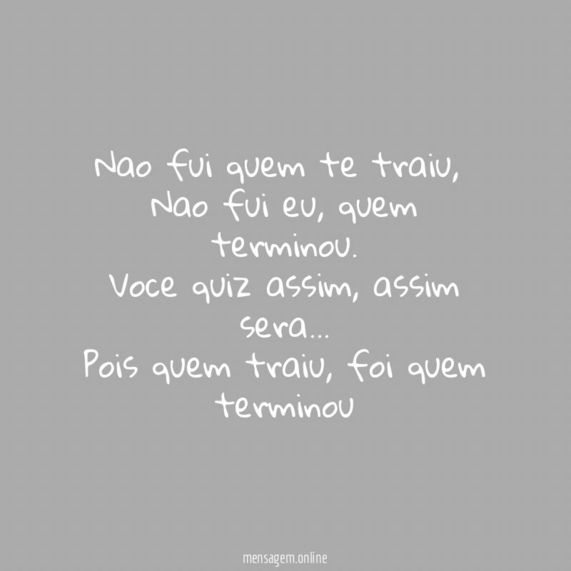 Nao fui quem te traiu