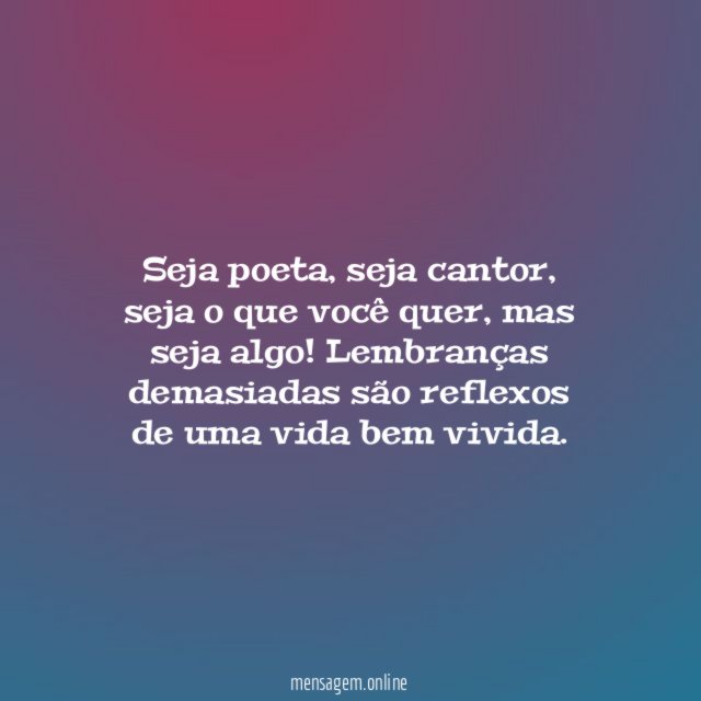 Seja poeta