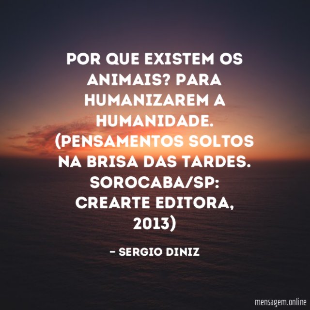 Por que existem os animais