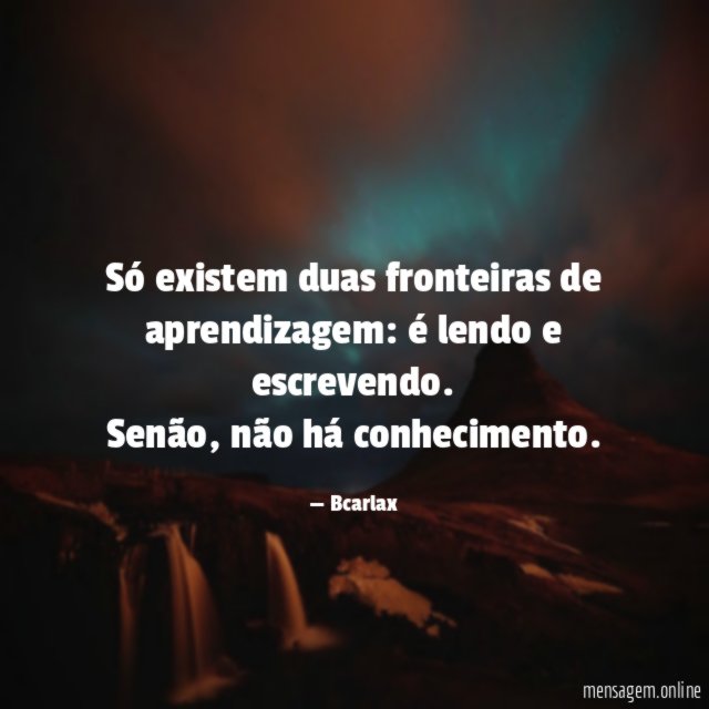 Só existem duas fronteiras de aprendizagem