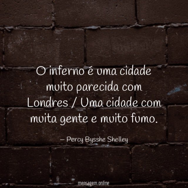 O inferno é uma cidade muito parecida com