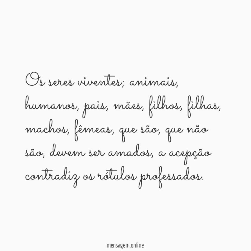 Os seres viventes