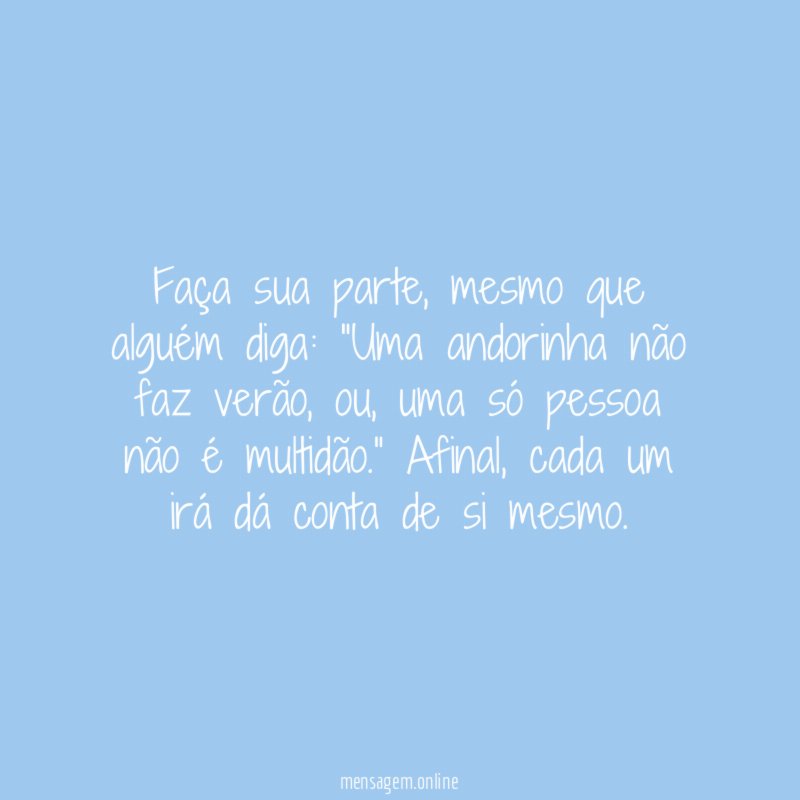 Faça sua parte