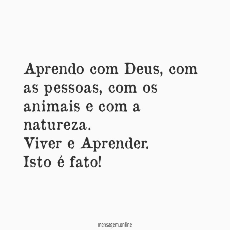 Aprendo com Deus