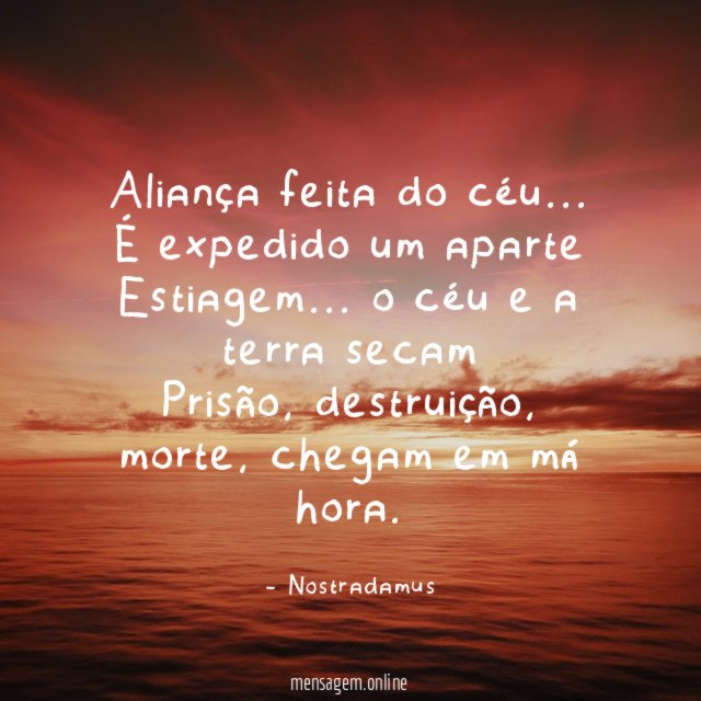 Aliança feita do céu