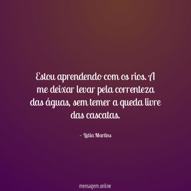 Estou aprendendo com os rios