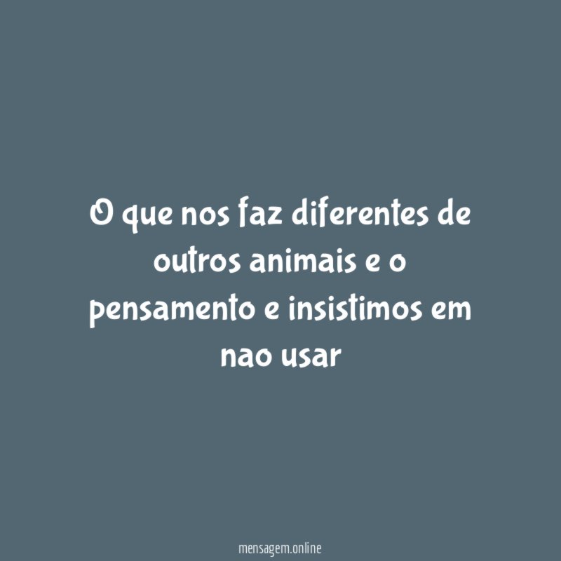 O que nos faz diferentes de outros animais