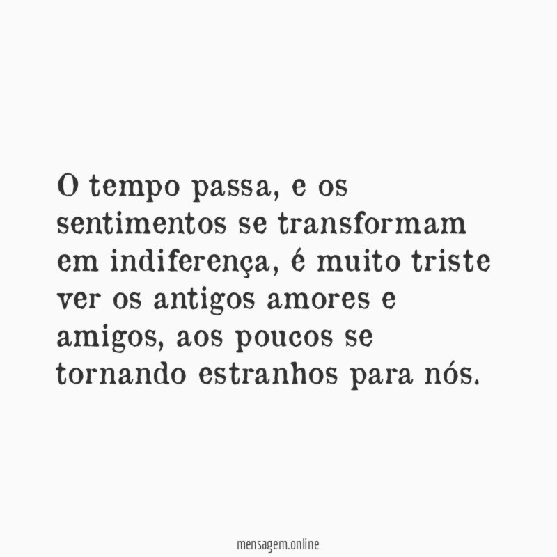 O tempo passa