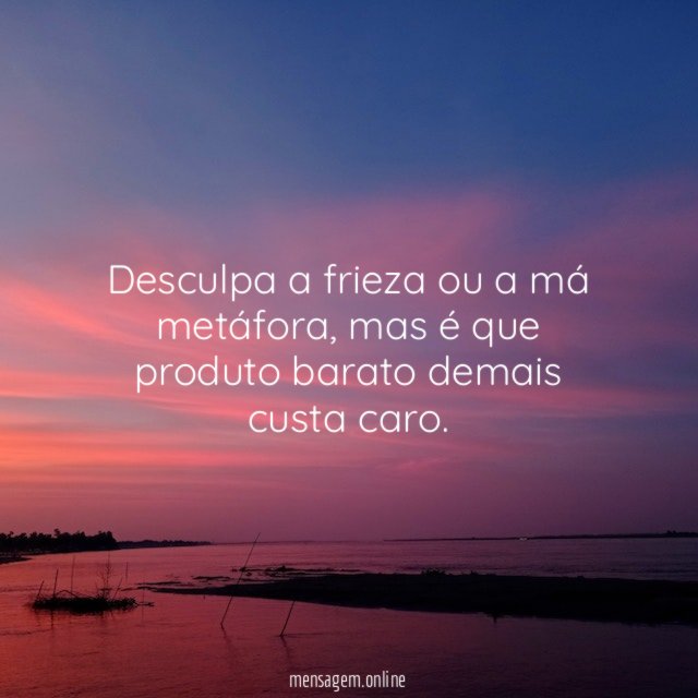 Desculpa a frieza ou a má metáfora