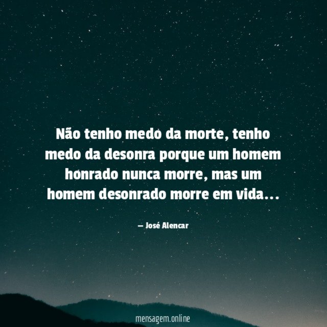não tenho medo da morte