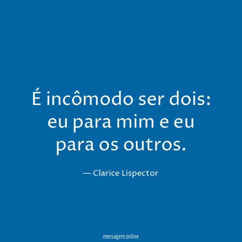É incômodo ser dois