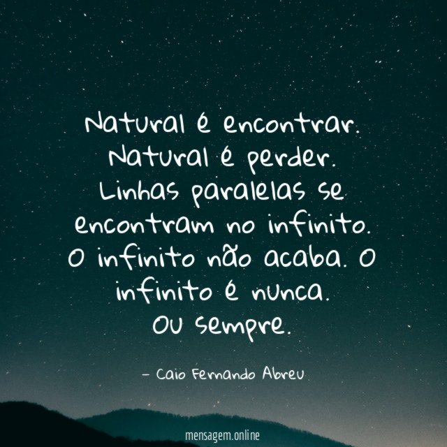 Natural é encontrar
