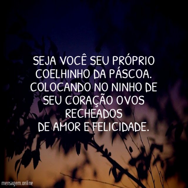 Seja você seu próprio coelhinho da páscoa