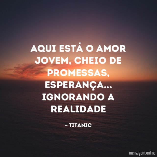Aqui está o amor jovem