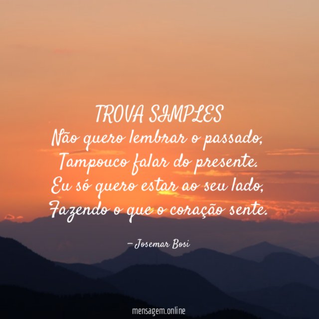 TROVA SIMPLES Não quero lembrar o passado