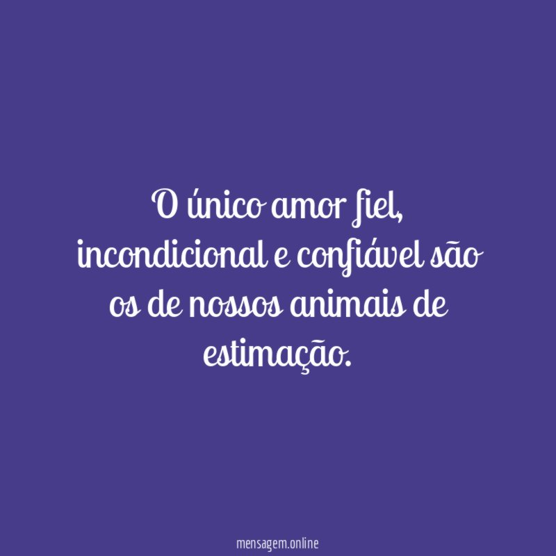 O único amor fiel