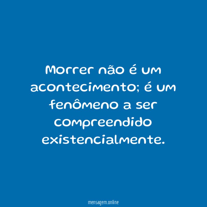 Morrer não é um acontecimento