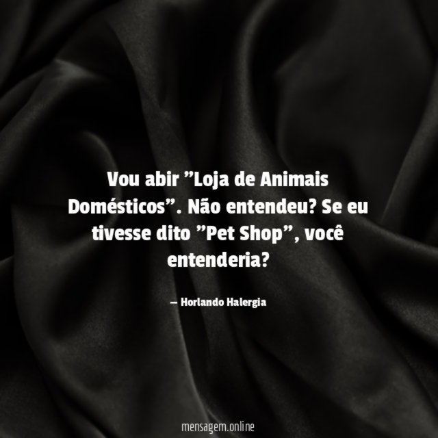Vou abir "Loja de Animais Domésticos"
