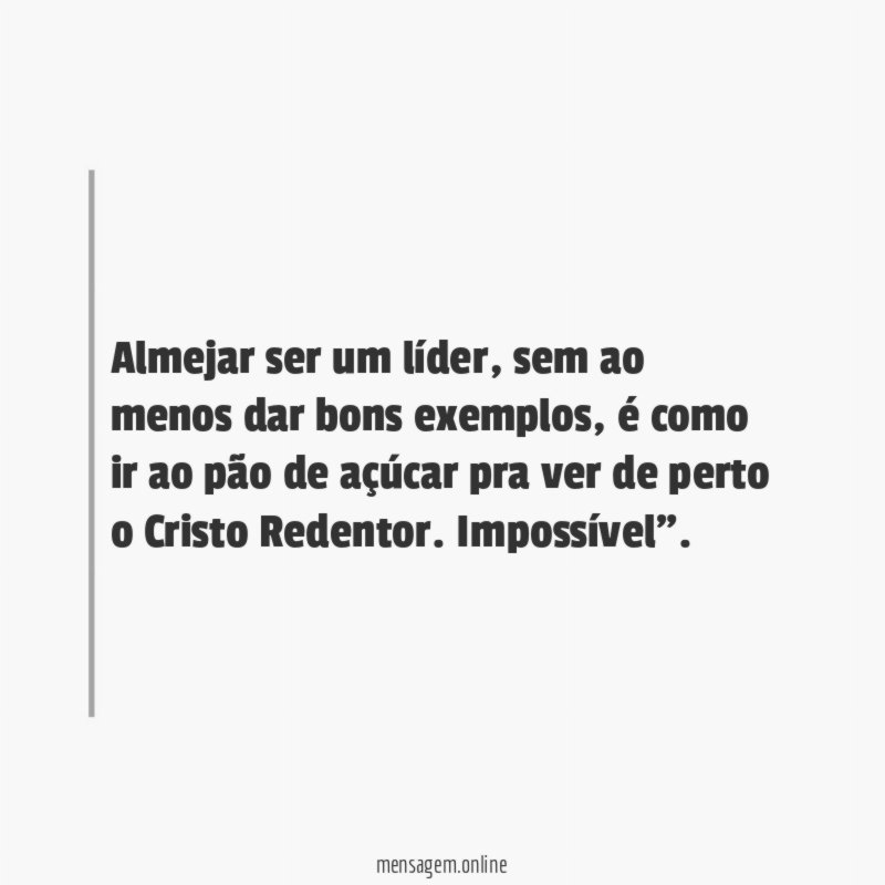 Almejar ser um líder