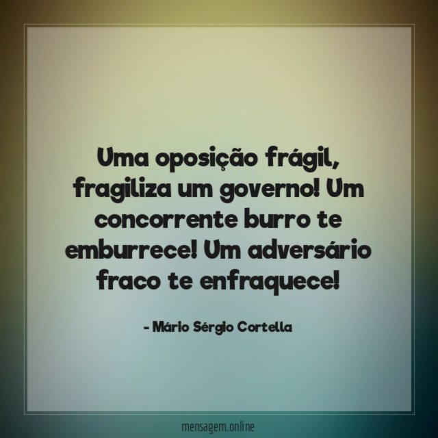 Uma oposição frágil