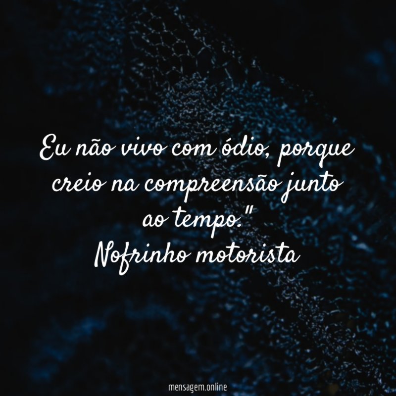 Eu não vivo com ódio