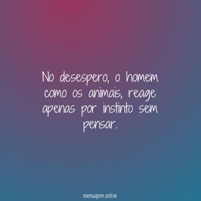 No desespero