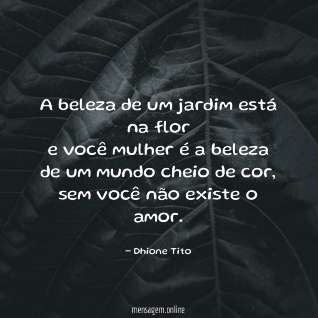 A beleza de um jardim está na flor