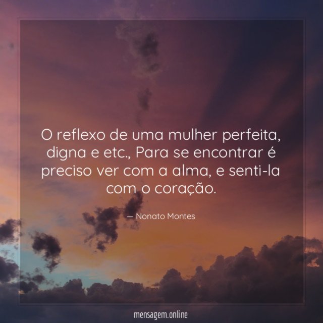 O reflexo de uma mulher perfeita