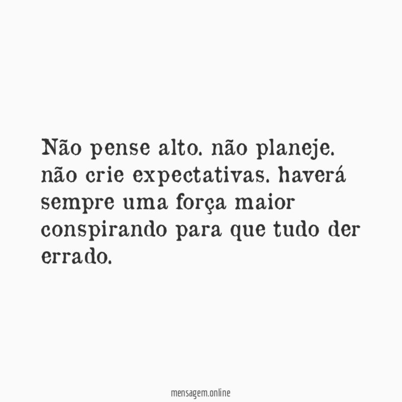 Não pense alto