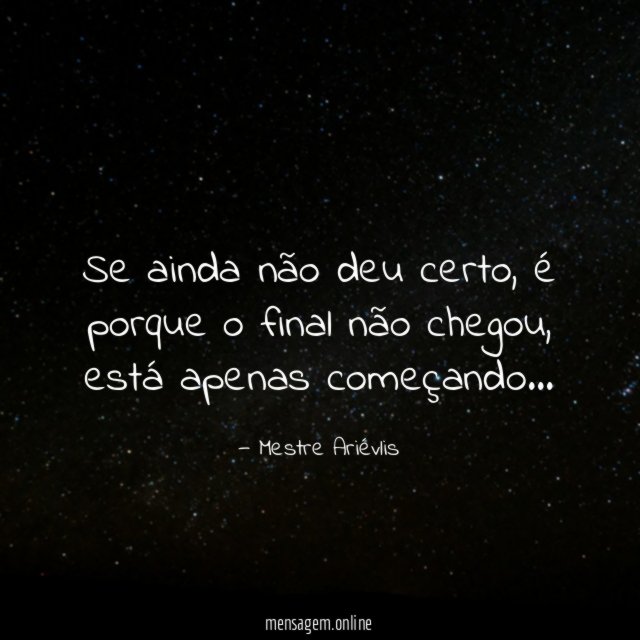 Se ainda não deu certo
