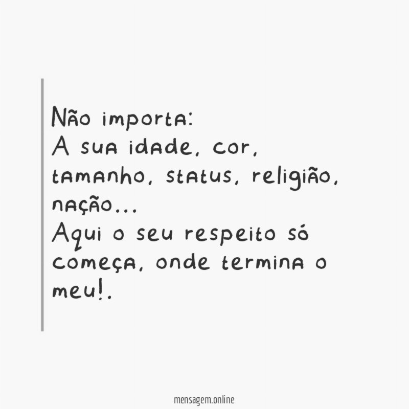 Não importa