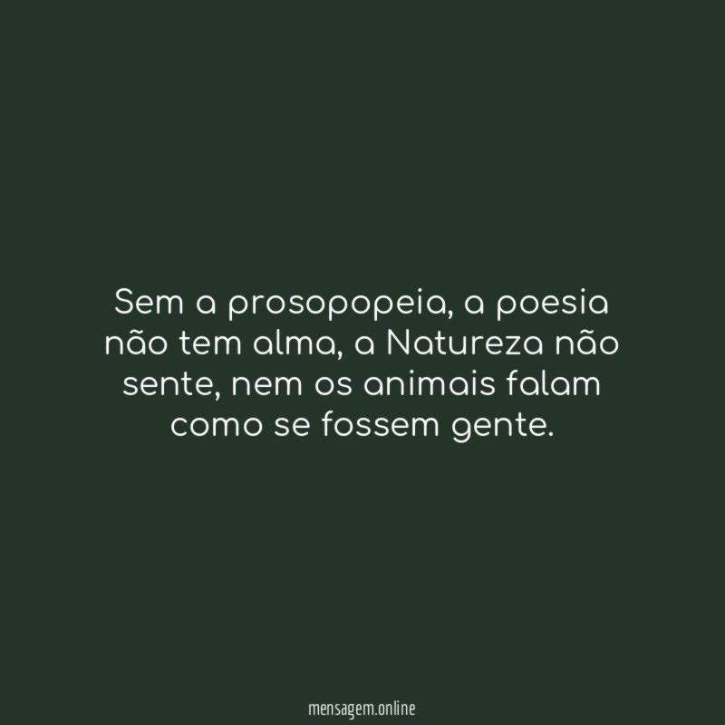 Sem a prosopopeia