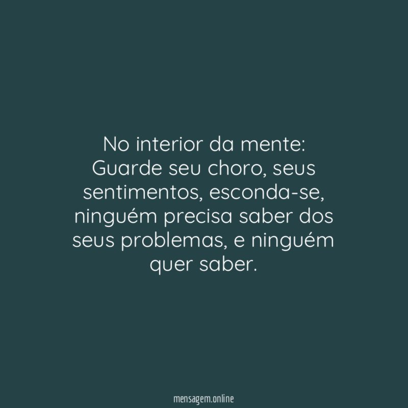 No interior da mente