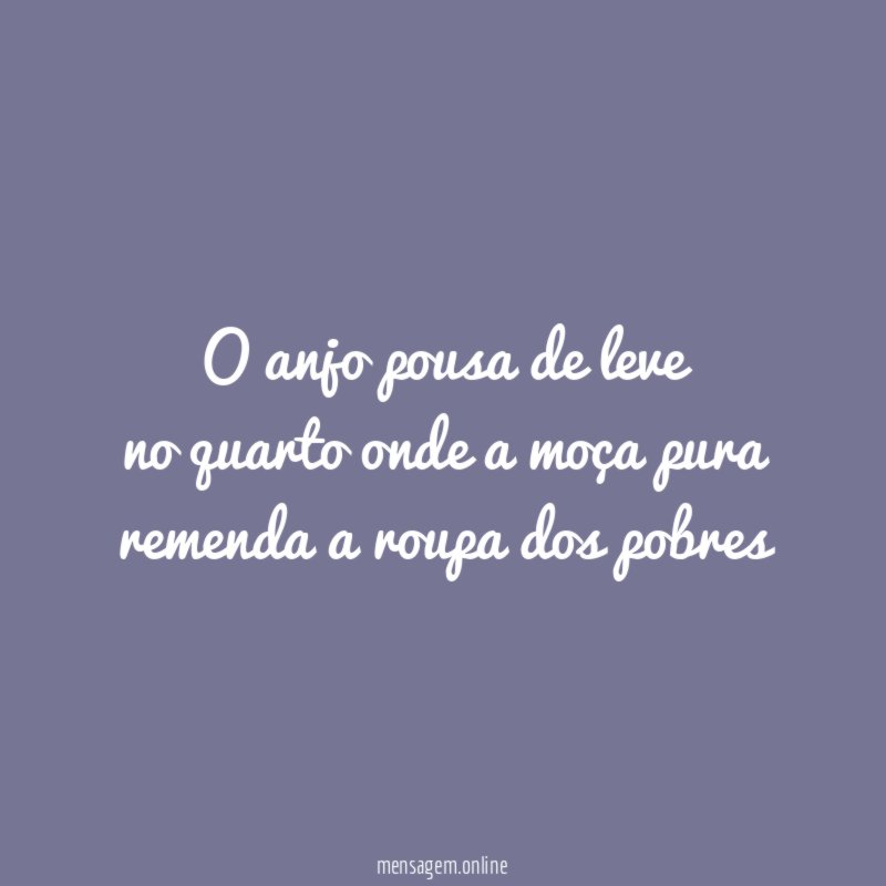 o anjo pousa de leve no quarto onde a
