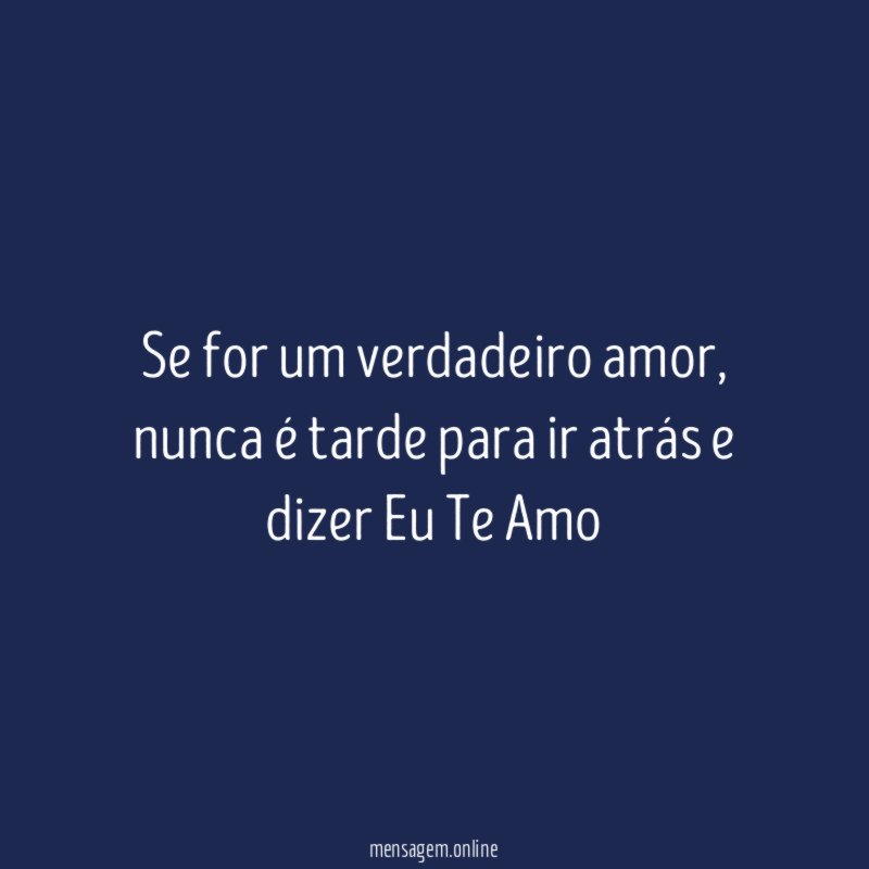 Se for um verdadeiro amor