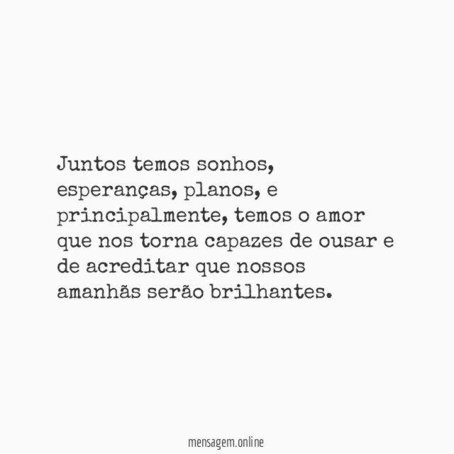 Juntos temos sonhos