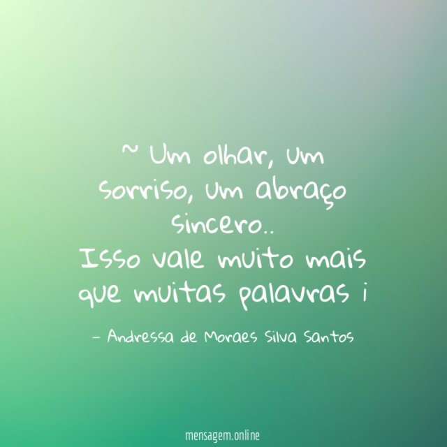 ~ Um olhar