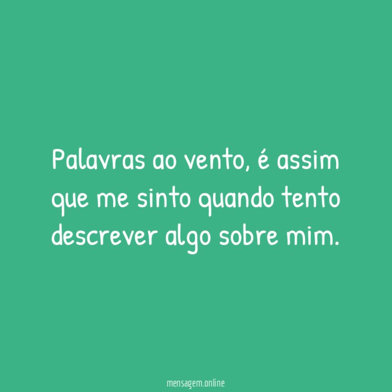 Palavras ao vento